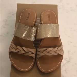 Soludos metallic braided sandal